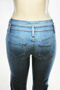 Bebe Black Label Premium Denim Double Button Skinny Flare Jeans Size 