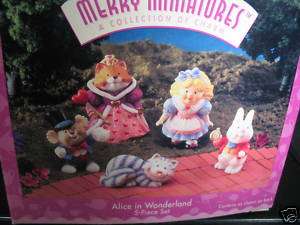 Hallmark Merry Miniatures 5Pc ALICE IN WONDERLAND 1996  