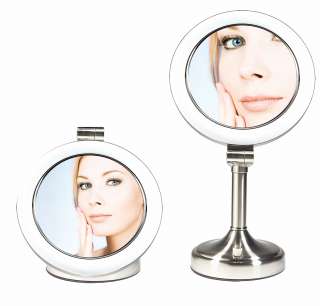 Zadro 10X/1X Dimmable Sunlight Dual Sided Lighted Vanity Make Up 