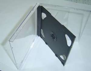 100pcs Double Standard Black CD/DVD Jewel Cases NEW  