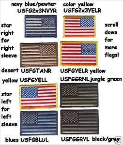 US Flag 3.5 stars right sub brown Coast Guard patch  