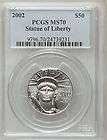 2002 $50 Platinum Eagle PCGS MS70 Only 9 coin graded MS70