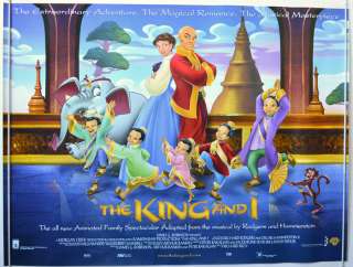 THE KING AND I (1999) Original Quad Film Poster   Animated   Movie 