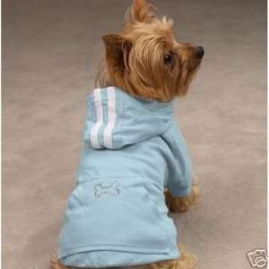  Casual Canine Bling Bone Dog Hoodie BLUE LARGE Kitchen 