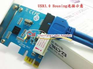 PC USB 3.0 2 internal Ports 20pin header PCI E express card adapter w 