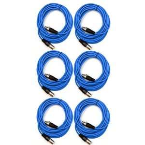   Pack) Blue 25 XLR Patch or Microphone Cable Musical Instruments