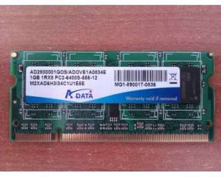 Ram A DATA 1gb 800 Mhz 1Rx8 PC2 6400S 555 12 SO DIMM DDR2 ADATA SODIMM