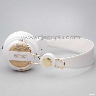 cuffie WESC OBOE white gold per  DJ iPod iPhone NEW  