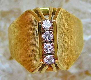 Goldringe 14kt 585 Gold Ring Damen Herren Ring Diamant Schmuck 