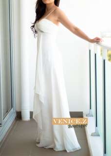 BNWT Goddess Sweetheart Formal Maxi Dress Jewel White  