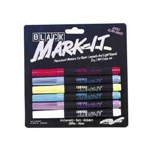  Drimark  Dry Erase Markers, Single Tip, Bullet Point, 6 