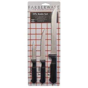 Farberware 3 Pc. Knife Set   3 Parer, 5 Utility & 8 Slicer  