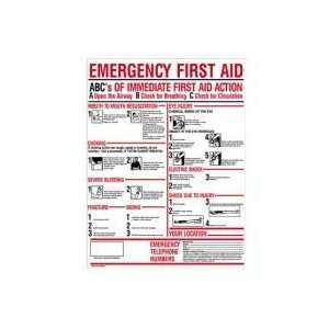  First Aid Only ABCs of First Aid Plastic Sign Health 