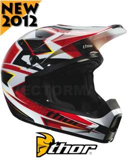 THOR NEW 2012 QUADRANT Motocross ATV RED SPIRAL Helmet Youth LG  