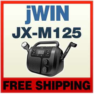 jWIN JX M125 LED FLashlight Clock Crank Radio JX M125  
