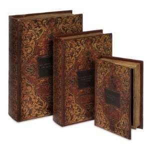  IMAX 1934 3 3 Piece Jarrow Book Box Collection Set in Red 