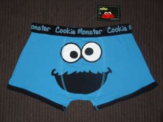   SESAME STREET MENS CHARACTER COOKIE MONSTER BOXERS COLOUR BLUE  