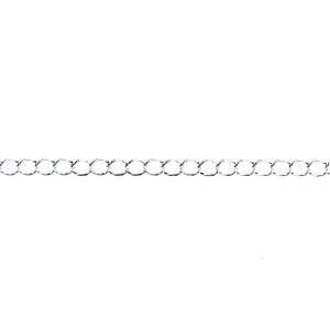  3mm Sterling Silver Flat Cable Chain with Spring Clasp 18 