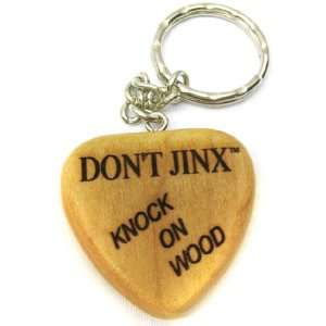  Dont Jinx Knock On Wood Wooden Key Chain 04 Office 