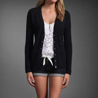 NWT Abercrombie & fitch Women Mallory Cardigan Sweater Shirt 100% 