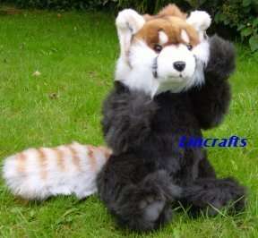 Jointed Red Panda .Plush soft toy by Hansa. New Import  