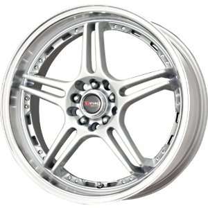  Drag D40 Silver Wheel with Machined Lip (18x7.5/5x100mm 