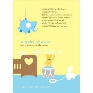   Animals Take Over the Nursery Baby Shower Invitations 