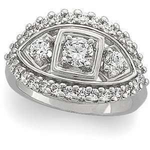  14 Karat White Gold Engagement Ring Diamond Anniversary 