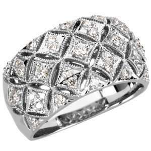   Carat Total Weight Diamond Ring set in 14 kt White Gold(7.5) Jewelry