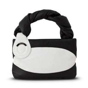  Pineider Panda Deerskin Clutch Bag   Black and White