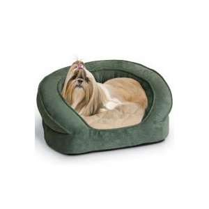  K&H Deluxe Ortho Bolster Dog Bed medium green color