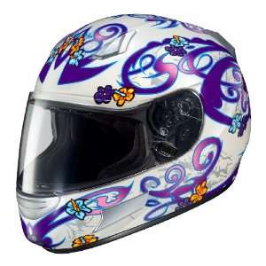 HJC CL SP Lola MC 11 Full Face Motorcycle Helmet White/Purple/Silver 