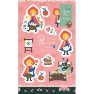  big Little Red Riding Hood sticker with wolf from Japan 