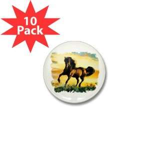  Mini Button (10 Pack) Horse at Sunset 