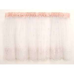 Window Valance (Vining Flower Embroidery with Scallop Edge)  