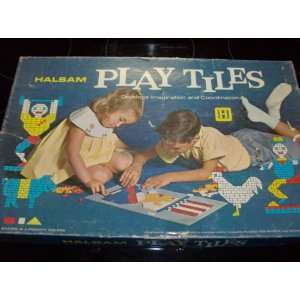   Vintage Halsam Play Tiles the Pegboard Play Tile Set #23 Toys & Games