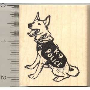 Police Dog Rubber Stamp