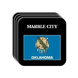  US State Flag   MARBLE CITY, Oklahoma (OK) Set of 4 Mini 