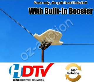 CCT Super Active Antenna for UHF/VHF TV/FM Radio with Built in Booster 