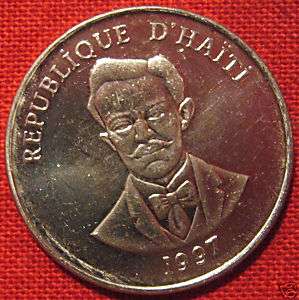 1997 HAITI 5 CENTAVOS COIN CHARLEMAGNE PERALTE NAT HERO  