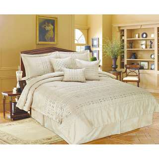 Metro Champagne 7 Piece Comforter Set   King Size by Te  