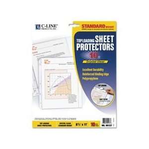   size, three ring binders. Sheet protectors have reinforced binding