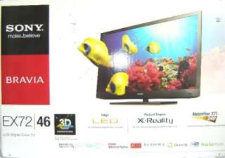    46EX720 46 3D Ready 1080p HD LED LCD Internet TV   BRAND NEW  