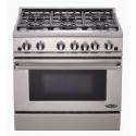   36 Pro Style Gas Range with 6 Sealed Burners, #RGT366SSN NAURAL GAS