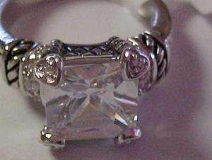  EYES PREMIER CHIC PAVED CABLE DESIGN 5 CARAT WEIGHT CZ RING NWT SIZE 7