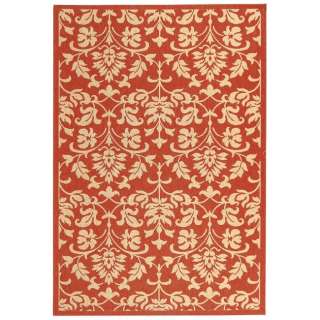 Indoor/Outdoor Red/Natural Area Rug Carpet 5 x 8  