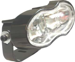 Motorcycle Headlight Black Wave 6 Universal Side Mount E Marked 