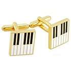 KEYBOARD CUFFLINKS with GIFT BOX piano synthesizer teac