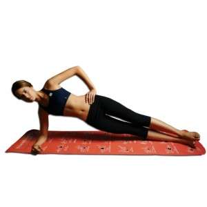   Illustrated 24 Abdominal Exercise Printed on Mat Workout+DVD  