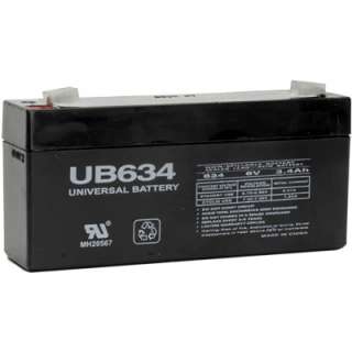 6V 3.4Ah Sealed Lead Acid Battery Universal UB634 D5732  